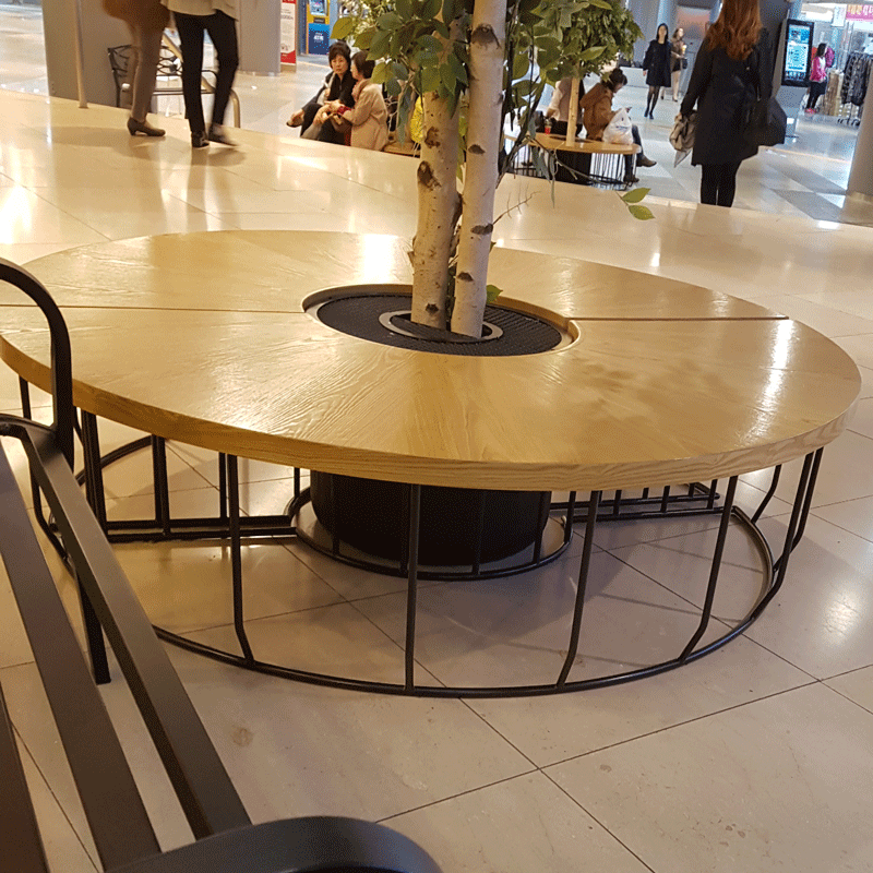 잠실롯데월드 라운드 벤치