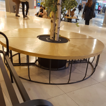 잠실롯데월드 라운드 벤치