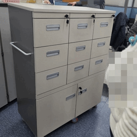 이동식 3열3단 여권 서랍식 보관장