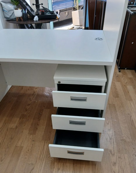 상담 데스크 좌우 칸막이 사무용 이동서랍3단