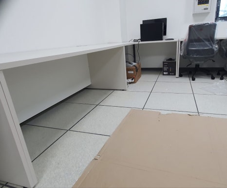 벽 붙박이 코너 연결형 책상 컴퓨터 콘솔