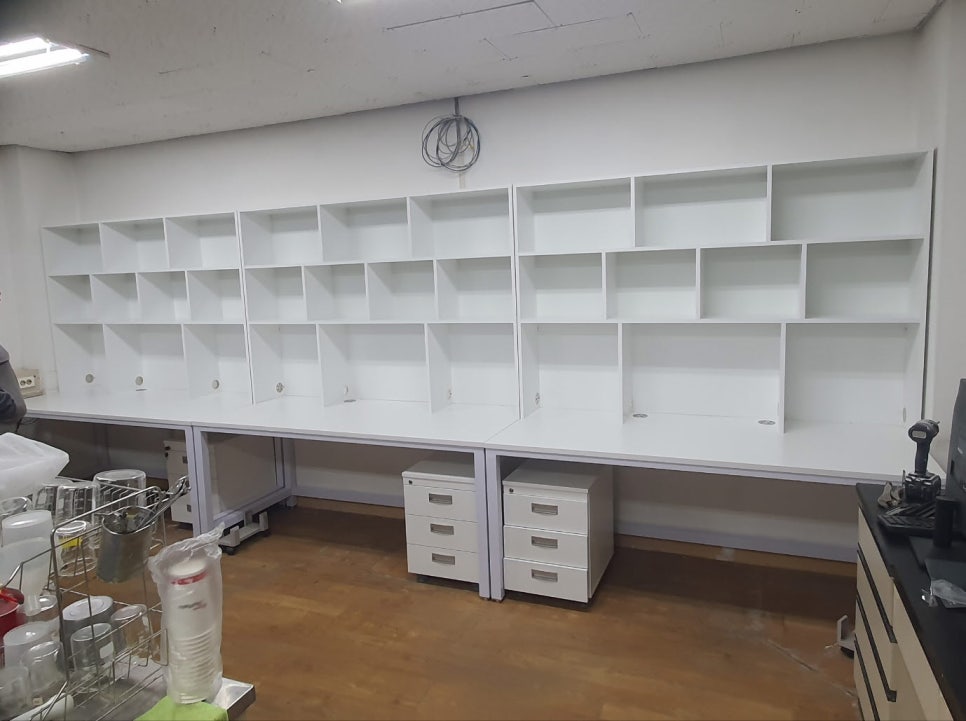 실험실 오픈 수납형 사무용 책상 겸 연구실전용 일체형 책상