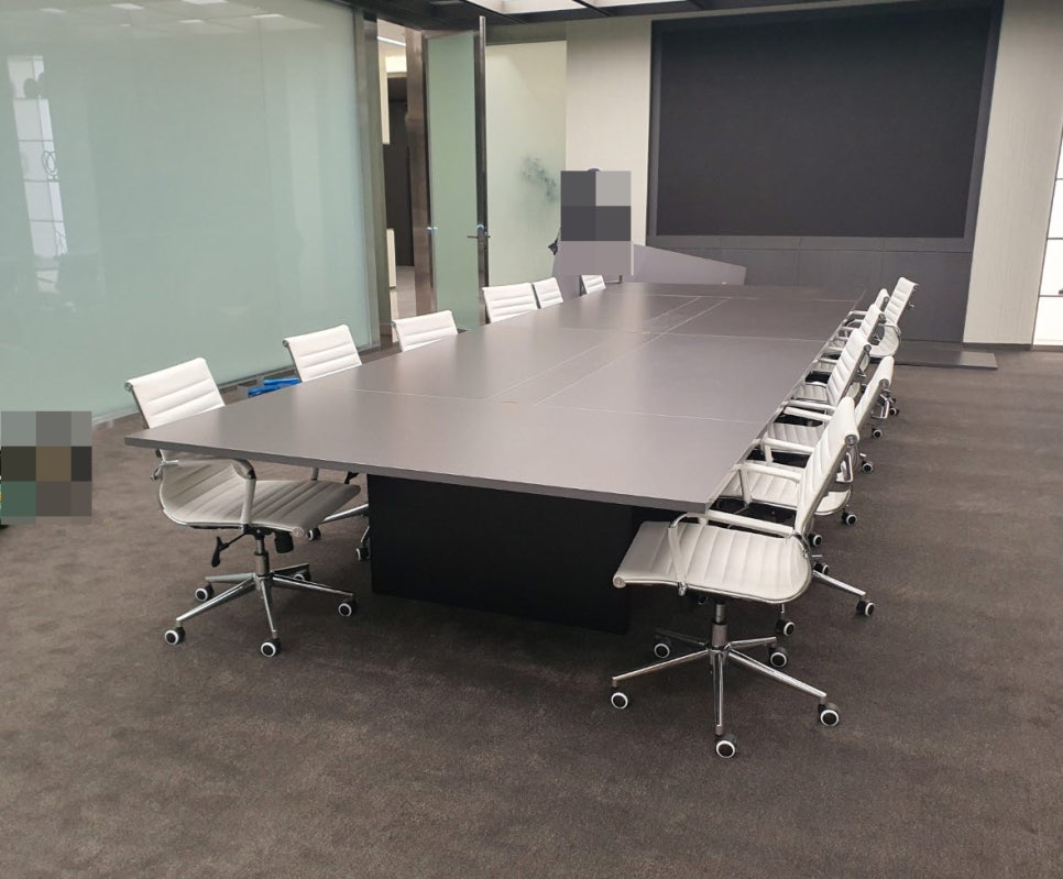 빅사이즈 하부 철제 박스형 대회의실 연결테이블