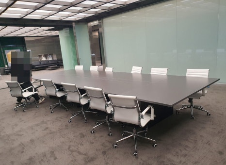 빅사이즈 하부 철제 박스형 대회의실 연결테이블